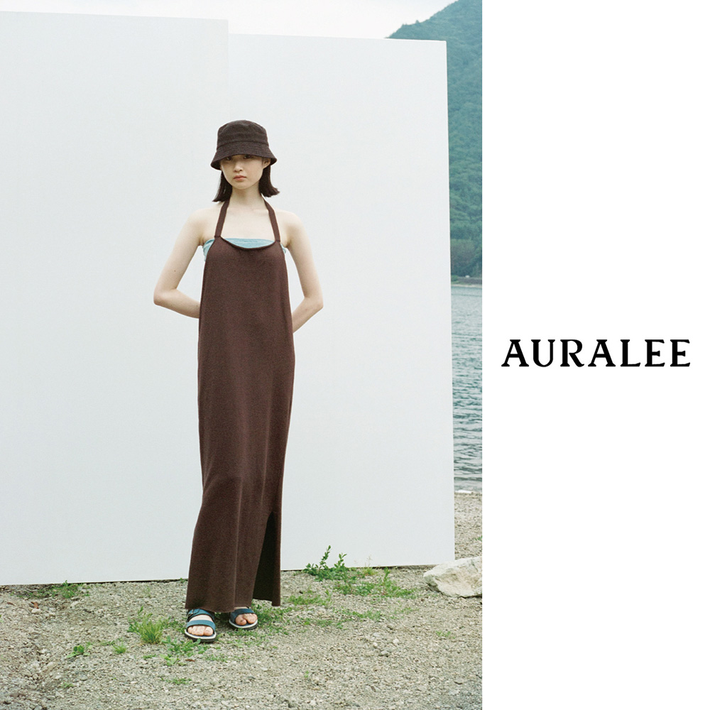 オールノット AURALEE Dry Cotton Knit Halterneck dress | www