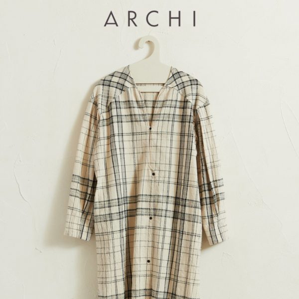 ARCHI / 新作アイテム入荷 “CHECKED SHIRTS GOWN”and more