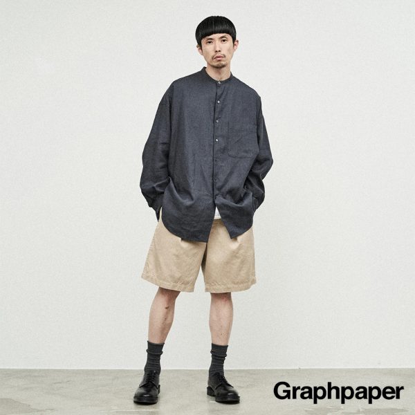 Graphpaper / 新作アイテム入荷 “Linen L/S Oversized Band Collar Shirt (GM222-50008)” and more