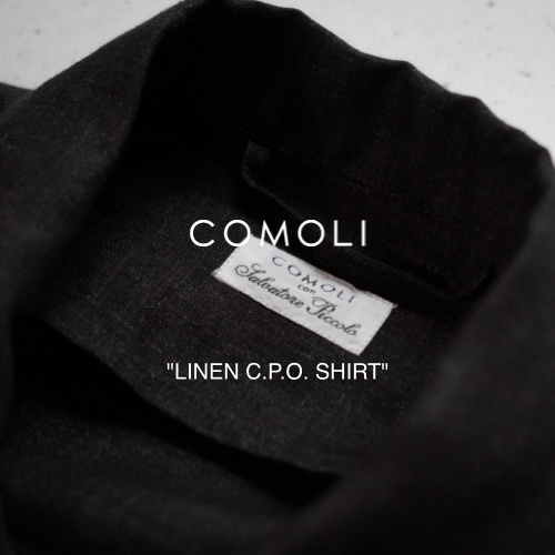 COMOLI”LINEN C.P.O. SHIRT”