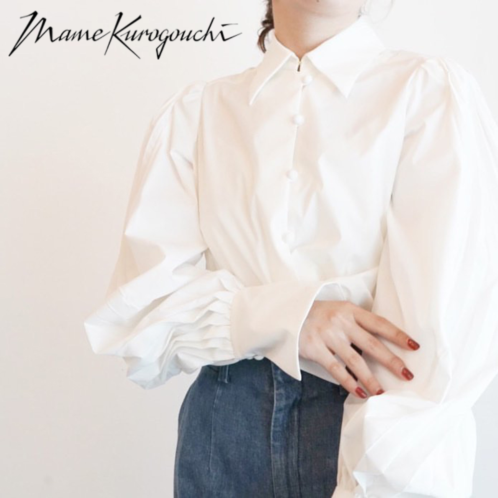 Curved Pleated Shirt - シャツ/ブラウス(長袖/七分)