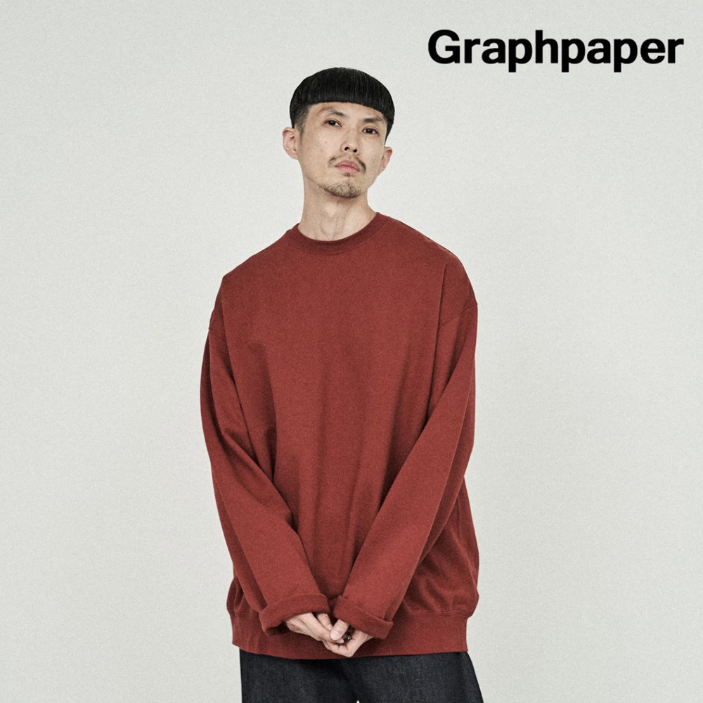graphpaper  Roll-Up Sleeve Crew Neck