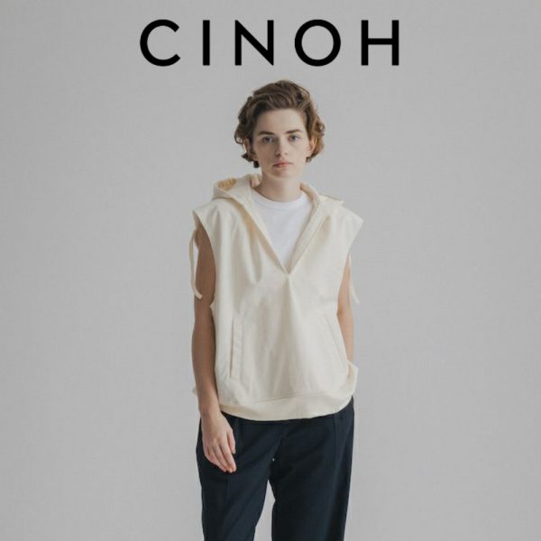 CINOH ​/ 新作アイテム入荷 “PAPER URAKE SLEEVELESS HOODIE”and more ﻿