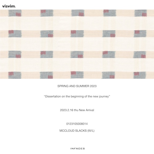 visvim  2023.2.16 thu  New Arrival