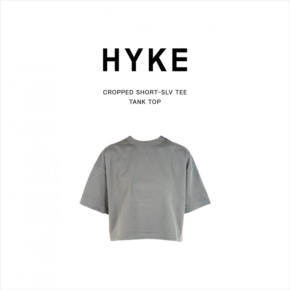 HYKE CROPPED SHORT-SLV TEE