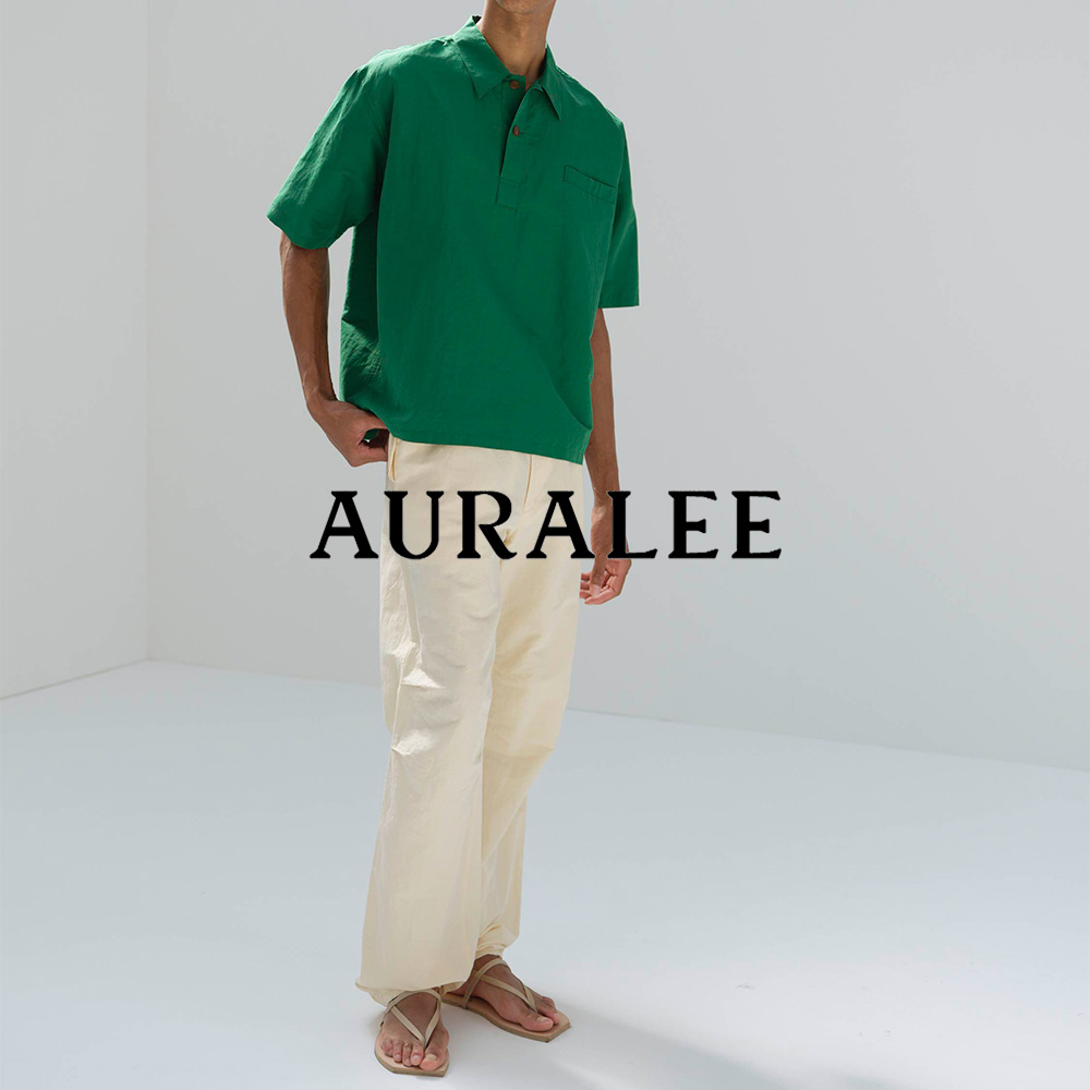 AURALEE  LINEN  HALF SLEEVED SHIRT