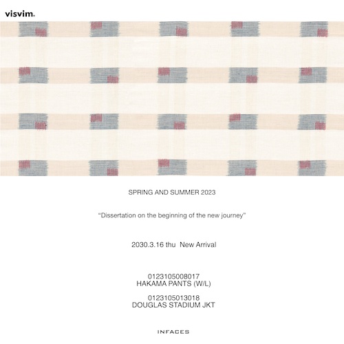 visvim  2023.3.16 thu  New Arrival