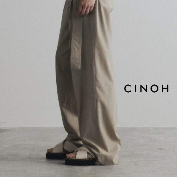 CINOH ​/ 新作アイテム入荷 “SUMMER WOOL TUCK PANTS” ﻿