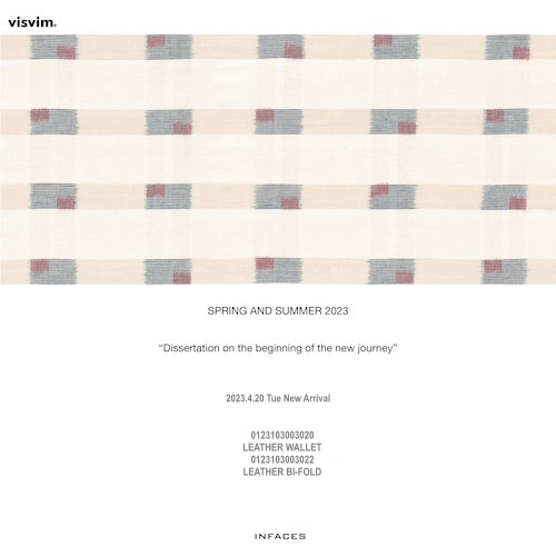 visvim  2023.4.20 thu  New Arrival