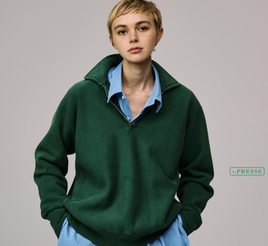 A.PRESSE / 新作アイテム入荷 “Vintage Half Zip Sweat Shirt” and 