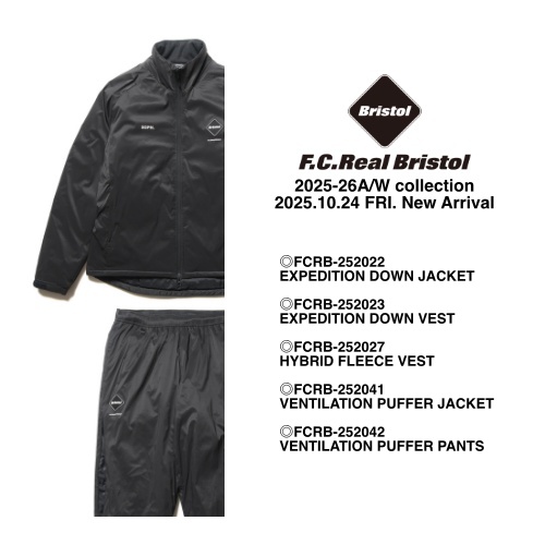 F.C.Real Bristol  2025-26A/W collection  2025.10.24 FRI. New Arrival